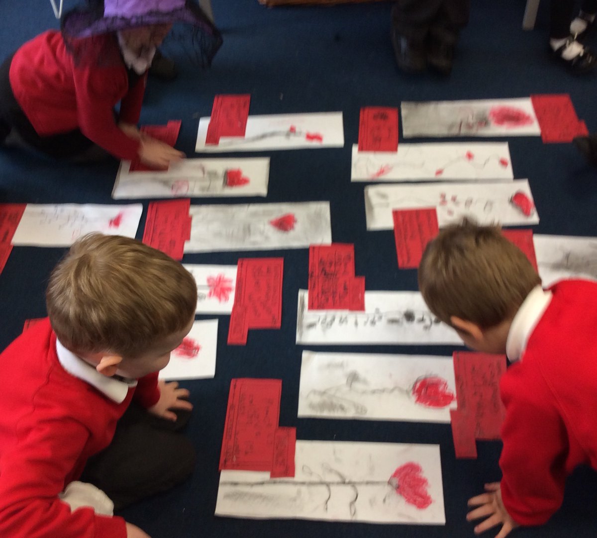 Busy in Jade Class last week!  Look at our lovely art work for Remembrance Day.  We loved looking at each others.  For Children in Need we practised mediation and mapped the love in our hearts!
