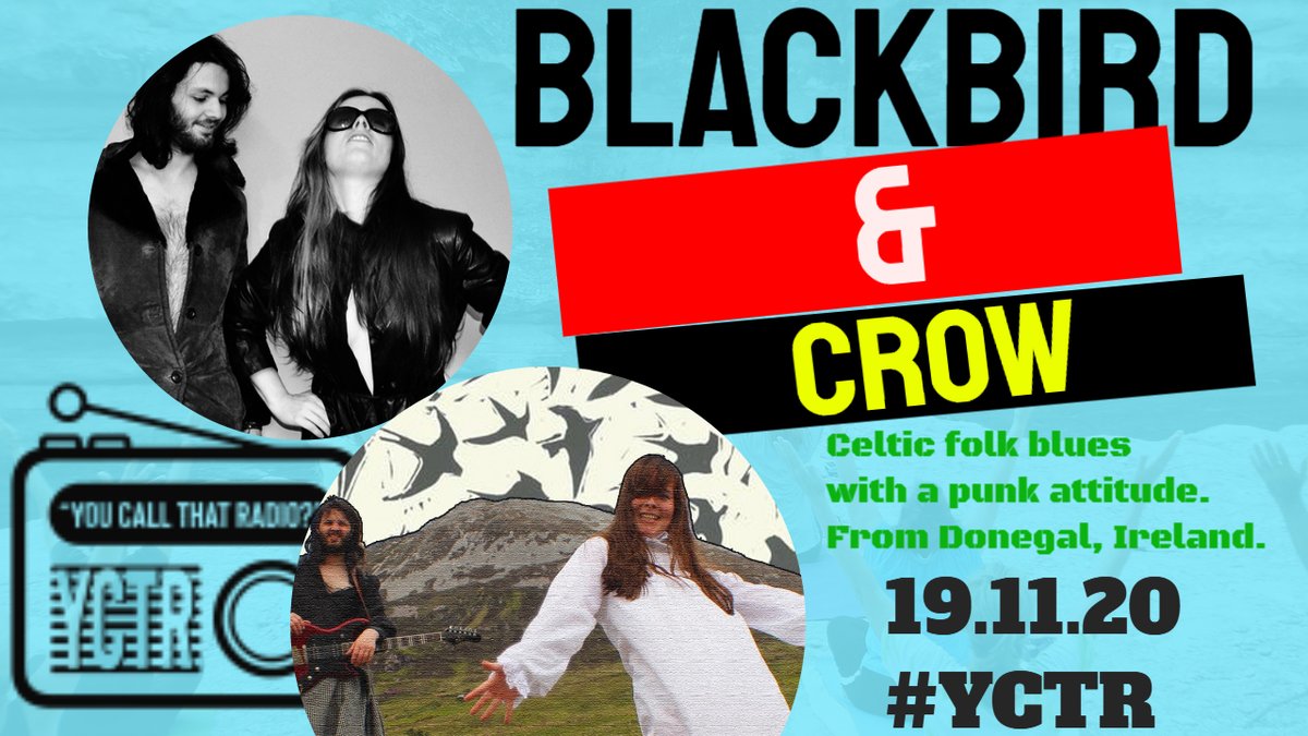 YouCallThatRad1's tweet photo. Buzzing to announce that we will welcome the legendary Donegal Duo @blackbirdandcr1 onto the show this Thursday. They make beautiful soundscapes with an folky, blusey, punk attitude and sharp lyrics and soaring vocals . Your new favourite band #yctr https://t.co/Moh1JWBKMy