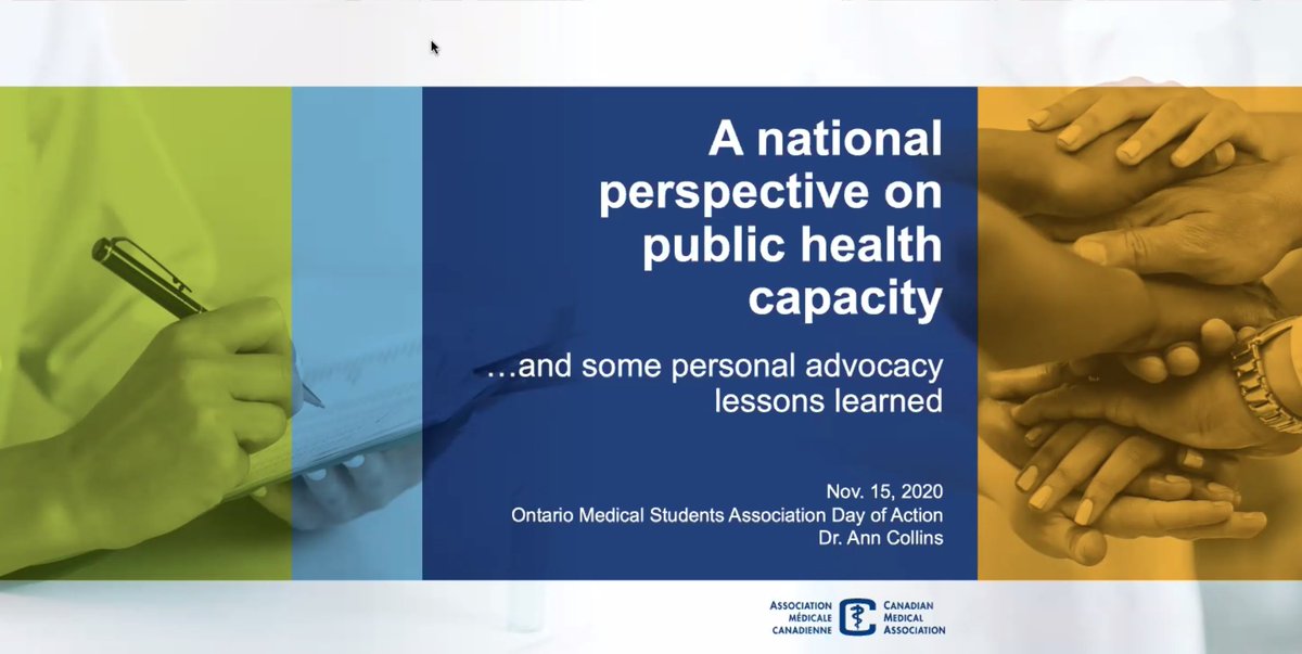 MontyHackett's tweet photo. Thank you for the fantastic presentation @DrAnnCollins! It is always helpful to hear from @CMA_Docs and the incredible work they do to improve healthcare in Canada.

Your approach to advocacy and the intangibles you provided will make a huge difference  #OMSADoA2020 @OMSAofficial https://t.co/IPKW7IHLlT