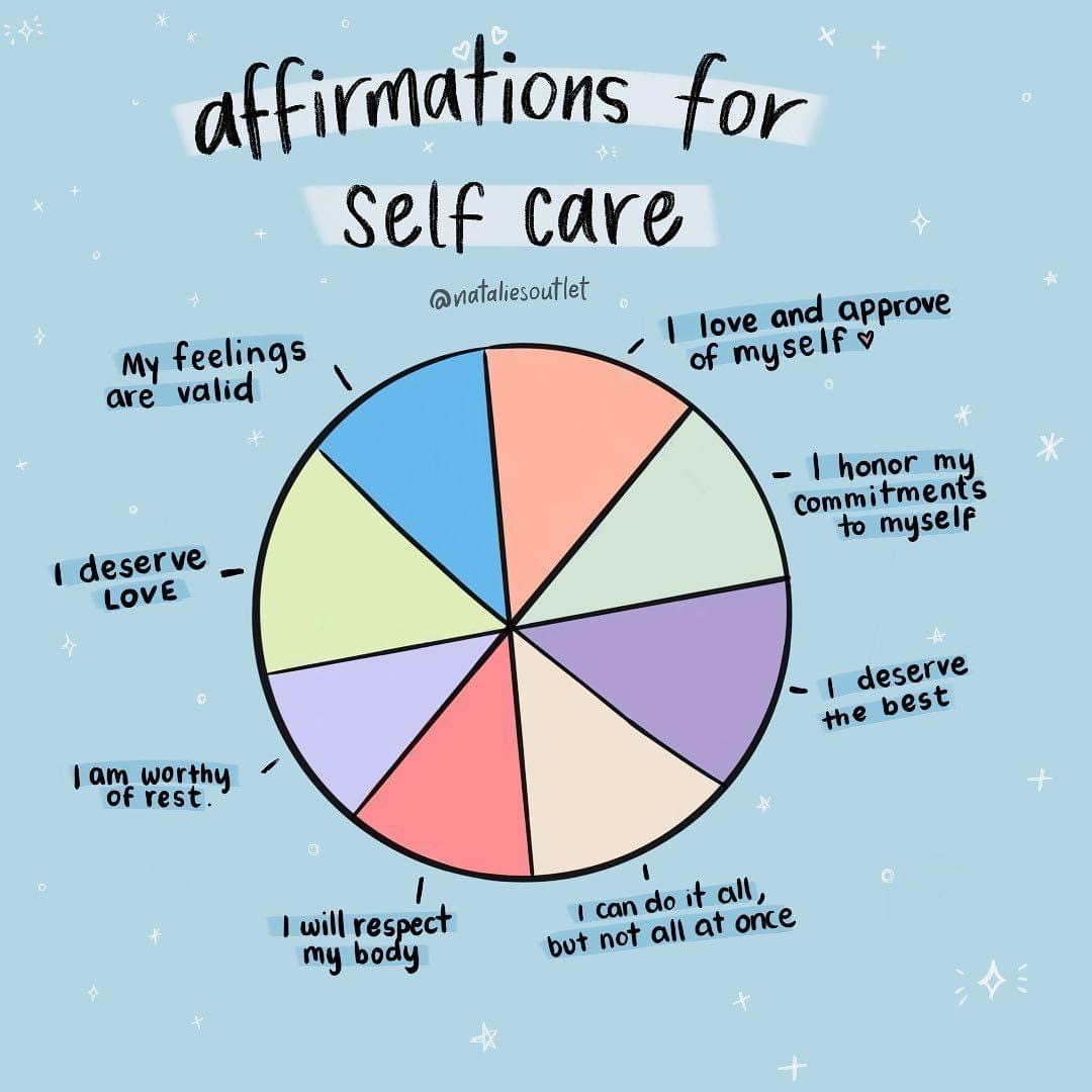 FamCounselCSRA's tweet photo. Self-Care Affirmations 💛✨
#SelfCare #SelfCareAffirmations #SelfCareSunday #MentalHealth #MentalHealthAwareness #FamilyCounselingCSRA https://t.co/DOf2g0go6N
