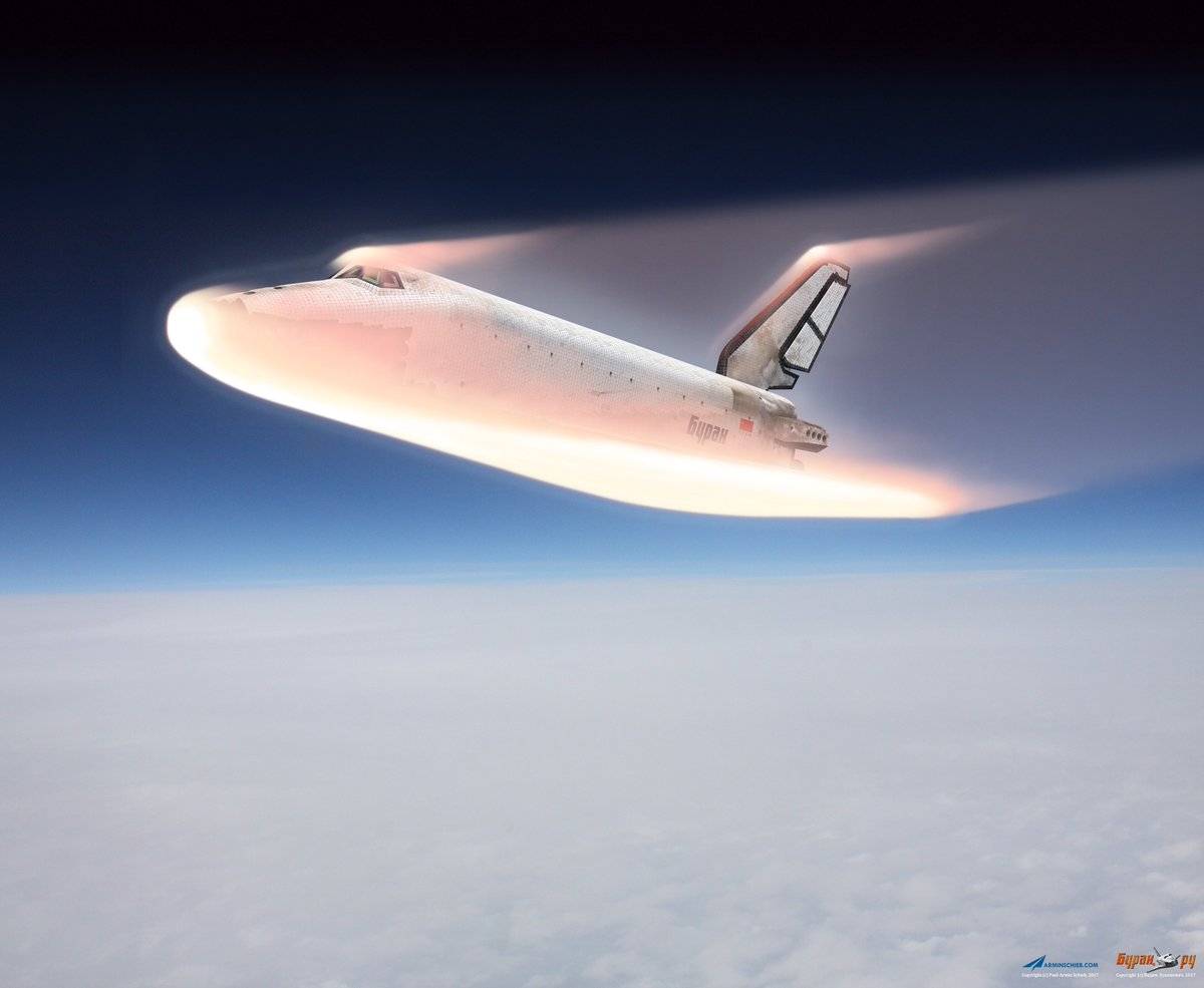 Alors que les images du décollage tournent en boucle sur les télévisions soviétiques, Bourane se prépare à rentrer sur Terre. Elle alluma ses moteurs, et entama sa longue rentrée dans l'atmosphère, la plus longue qu'un vaisseau spatial ait eu à effectuer.