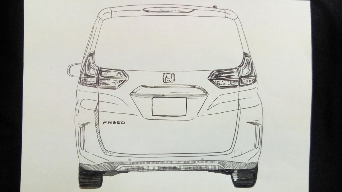 結城るい در توییتر ホンダ Honda Freed ラクガキ ペン画 イラスト王国 イラスト基地 アナログイラスト ホンダフリード