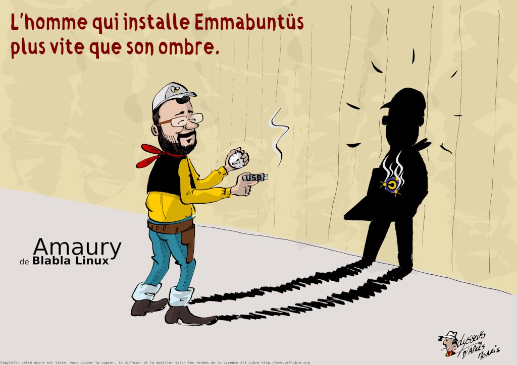 Emmabuntus's tweet image. Un grand merci à notre ami @odysseuslibre pour son très beau dessin sur notre ami Amaury aka #BlablaLINUX l&apos;un des principaux acteurs de notre campagne de réemploi avec @debian_facile et @Tugaleres Nous savons que ce dessin va lui donner du bonheur surtout à l&apos;heure actuelle 👍