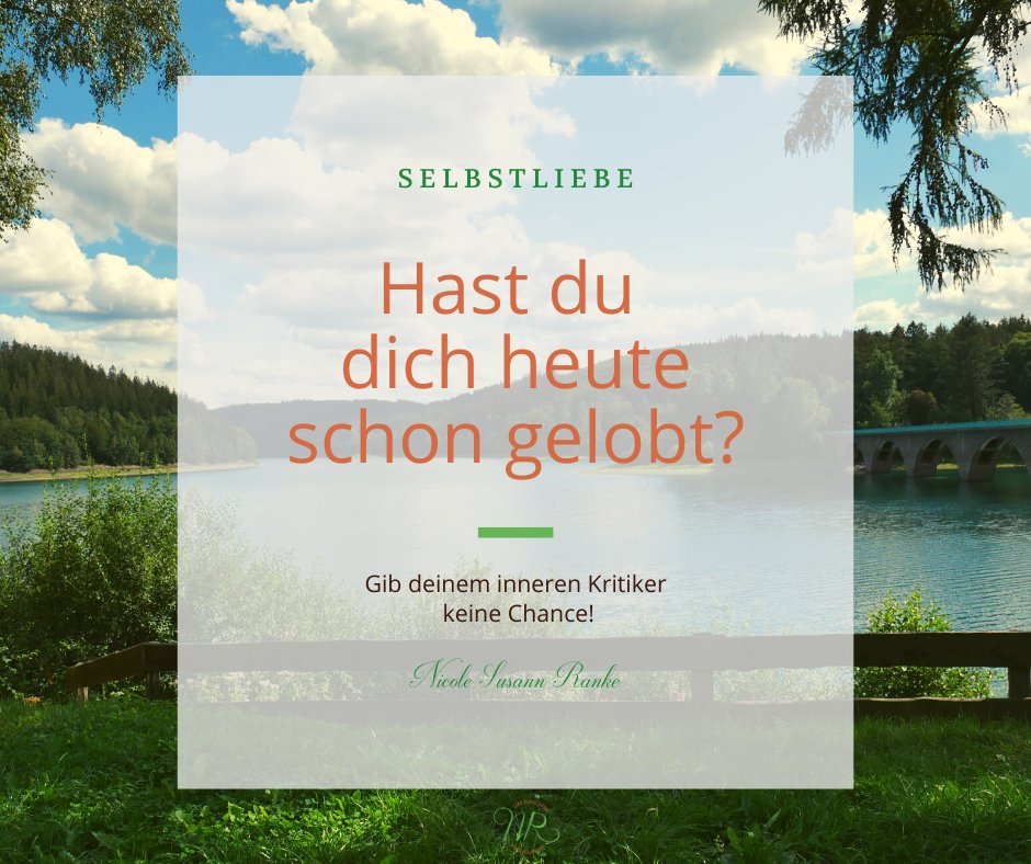 FreeRanke's tweet photo. Meist loben wir ja die anderen. Während in uns der innere Kritiker tobt. Konzentiere dich heute mal bewusst auf deine Stärken und das, was du an mir magst / gut geschafft hast.

#selbstliebe #selbstbewusstsein #selbstfürsorge https://t.co/2OIFjVmmiZ