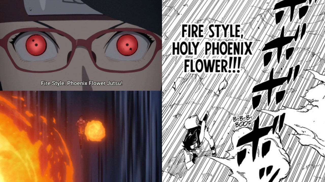 Abdul Zoldyck Woah It Seems Like Sarada Really Is Getting Stronger Sarada Finally Used The Holy Phoenix Flower In The Anime T Co Zfuwlpqpbs Twitter