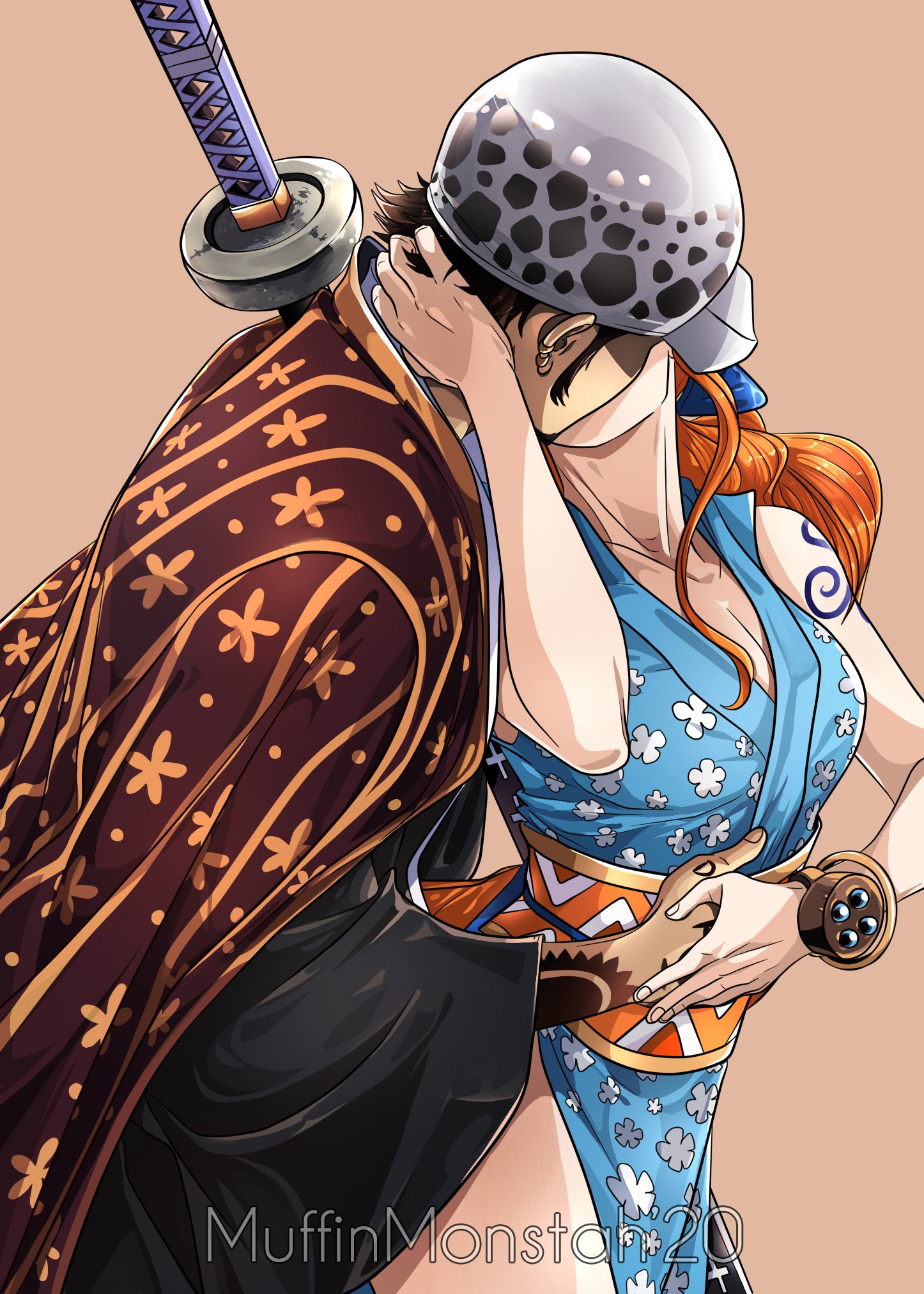 Muffinmonstah Good To Be Back Special Reunion Moment 3 Myart Lawna Law Nami Trafalgarlaw Fanart Surgeonofdeath Catburglarnami Onepiece Trafalgardwaterlaw Lawxnami Wano ローナミ トラファルガー ロー ナミ ワンピース ワノ国