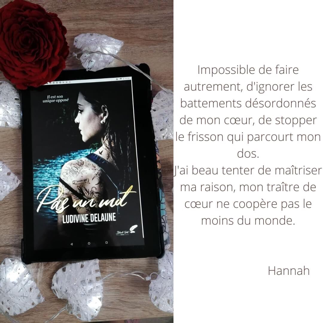 Lesmagiciennes1's tweet photo. #extraitdujour
Dimanche pluvieux, temps idéal pour lire alors je vous parle du dernier titre de Ludivine Delaune - Auteure "Pas un mot" déjà disponible chez Black Ink Editions.
Une très jolie lecture !!!!
Ma chronique arrive cet après-midi
#gaëlle https://t.co/MPZew0E1gv