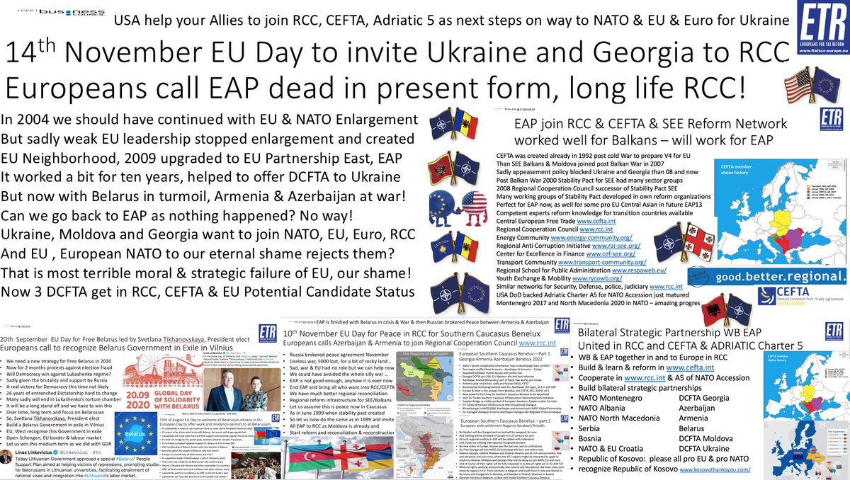 GunterFehlinger's tweet photo. @carlbildt @eu_near @eu_eeas @radeksikorski #EAP is dead...
Long life #RCC ....
https://t.co/Te315CAI6h
Why lock Ukraine and Georgia in #EAP6 at war and turmoil?
They want to be in EU and RCC is the better way!
@DmytroKuleba @DZalkaliani apply to @MajlindaBregu and do not allow @JY_LeDrian @HeikoMaas @avucic to stop you https://t.co/mrSUxKAcJU