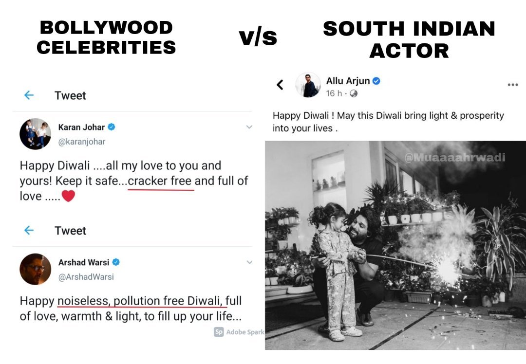rishibagree's tweet photo. Right Pic - How to wish Diwali greetings Gracefully to Hindus 

Left Pic - How NOT to wish Preachy hypocritical Diwali greetings to Hindus https://t.co/rFVN1iazlC