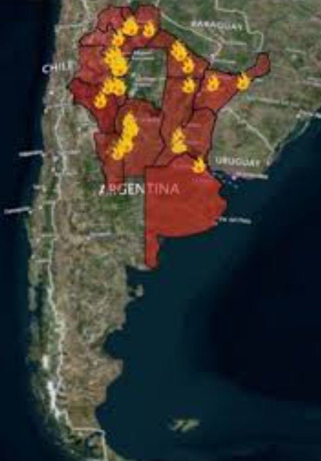 affected provinces: San luis, currents, cordoba, santa fe, Entre Ríos, Catamarca, La rioja and jujuy which is the most affected