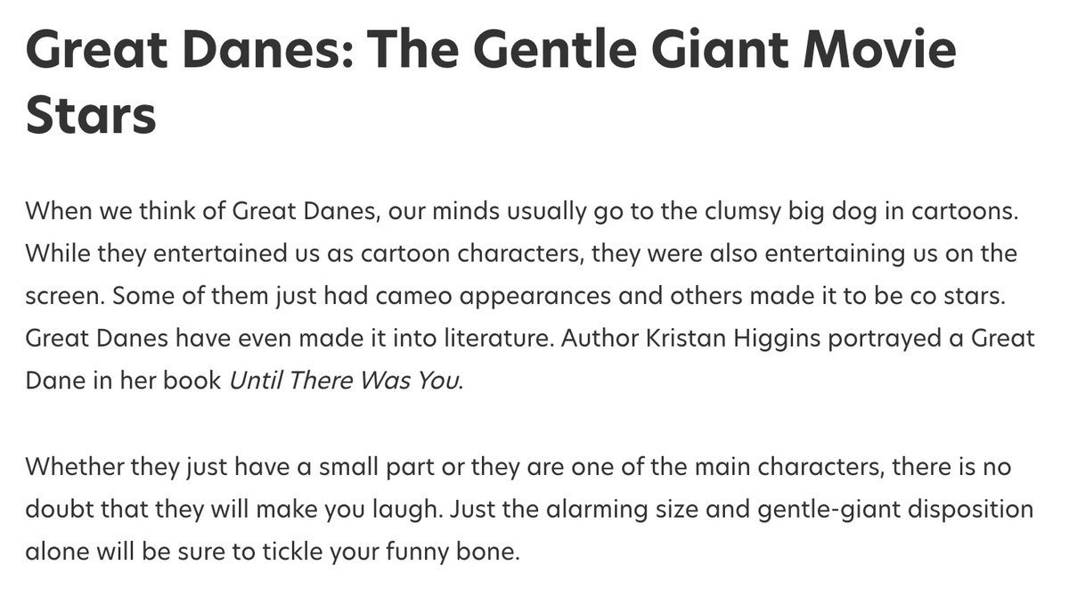GreatDaneFanz's tweet photo. Ummmm.... if you can ignore this rather insulting claim that Great Danes are amusing (they are, in fact, majestic and noble creatures and deserve to be respected as such) then you might enjoy this article about GDs on screen https://t.co/mXqdChFQks https://t.co/d45KE7TcDR