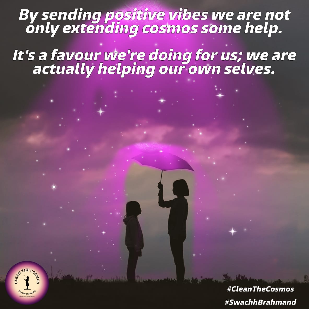 cleanthecosmos's tweet photo. If our Cosmos is positive, then the thoughts we will get from it will be positive.
#CleanTheCosmos #SwachhBrahmand #PositiveVibes #Help #positivethoughts #affirmations #Change #Cosmos #cleanisafeeling #cleanenergy #vaccine #GiveALittleLove #Getwhatyougive https://t.co/K9DarQ7GuI