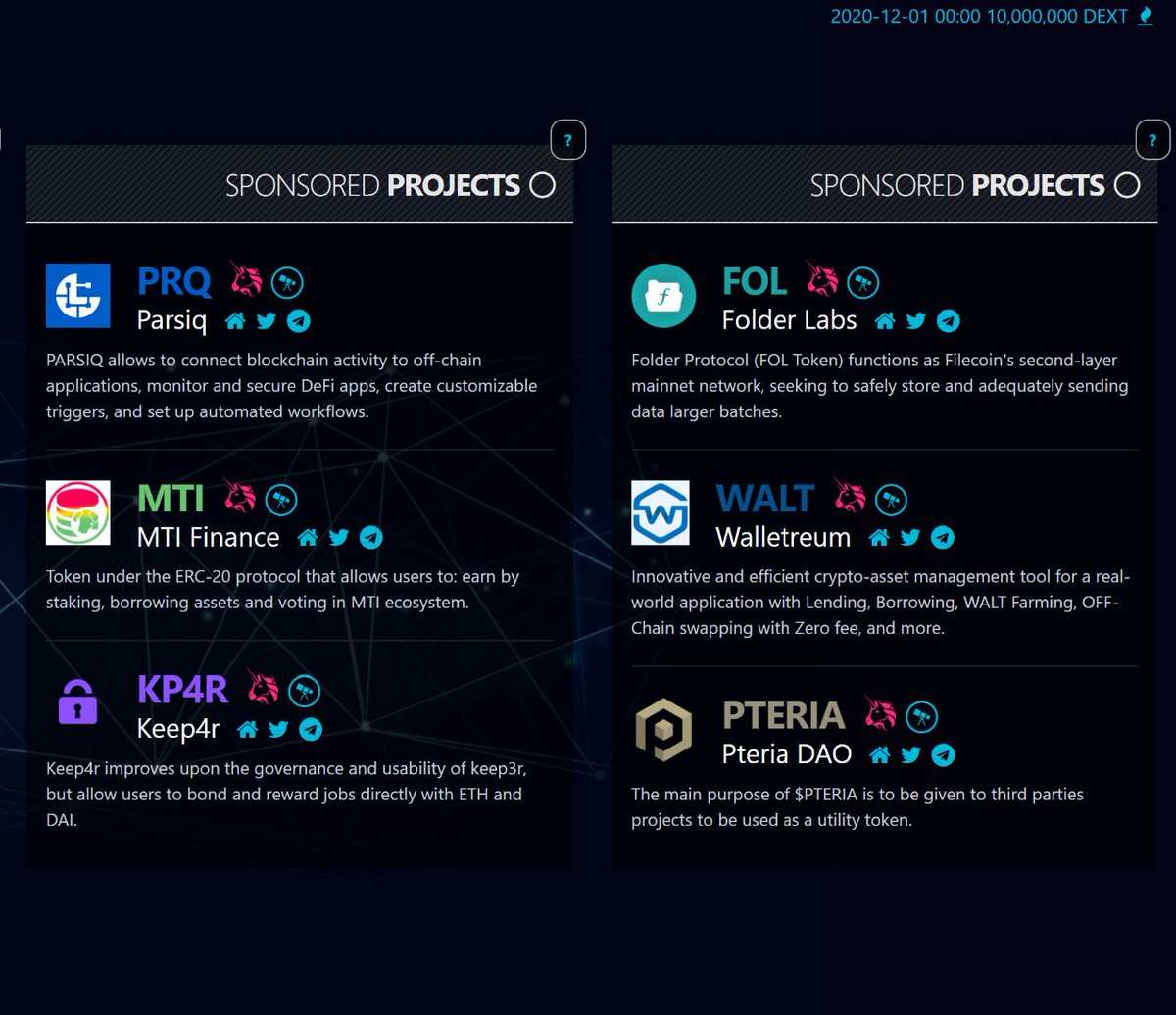 Today, Another amazing project joins the $DEXT Family, @parsiq_net , a  working platform that makes blockchain events consumable and blockchain  data actionable to their users., this project and their token $PRQ is