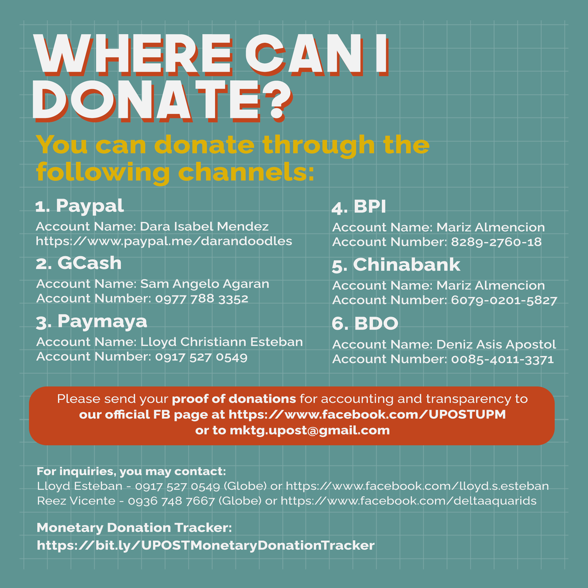 upost_upm's tweet photo. #PampangaNeedsHelp
The Lualu Donation Drive aims to provide aid to our fellow Kapampangans gravely affected by the rising water levels from Sierra Madre, Tarlac, and Nueva Ecija.
Please check below for more details.
#LualaDonationDrive
#Padayon
#ReliefPH
#KeepingUPOSTed https://t.co/AqpXwvQAy5