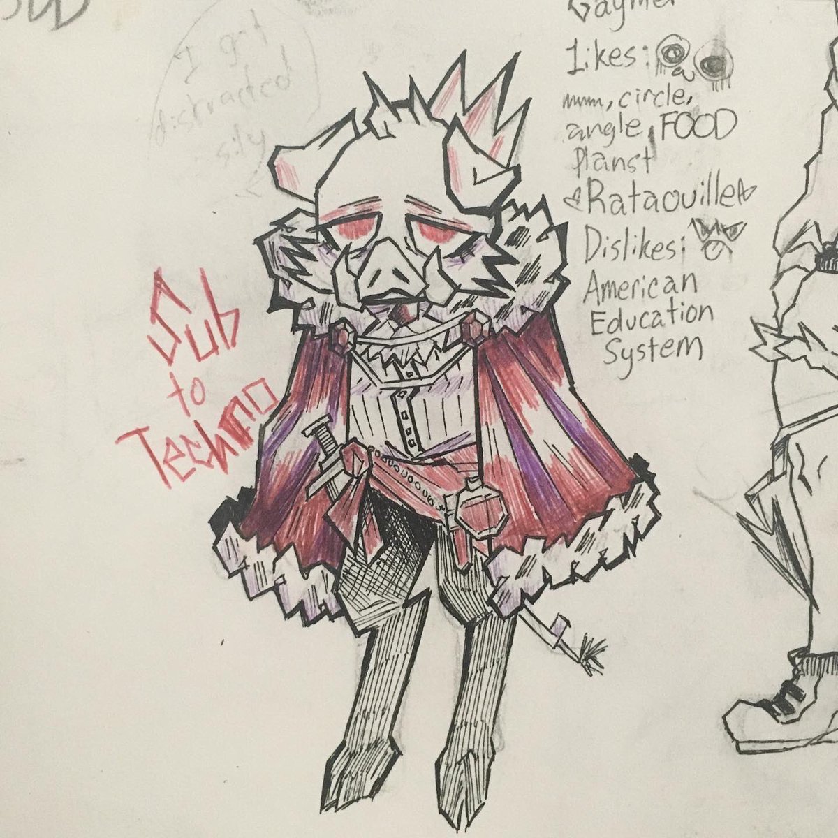 Crusty_Clay's tweet image. I’m Sobbing my eyes out but here’s A lil Techno Doodle! 
#technoblade #technobladefanart #subscribetotechnoblade