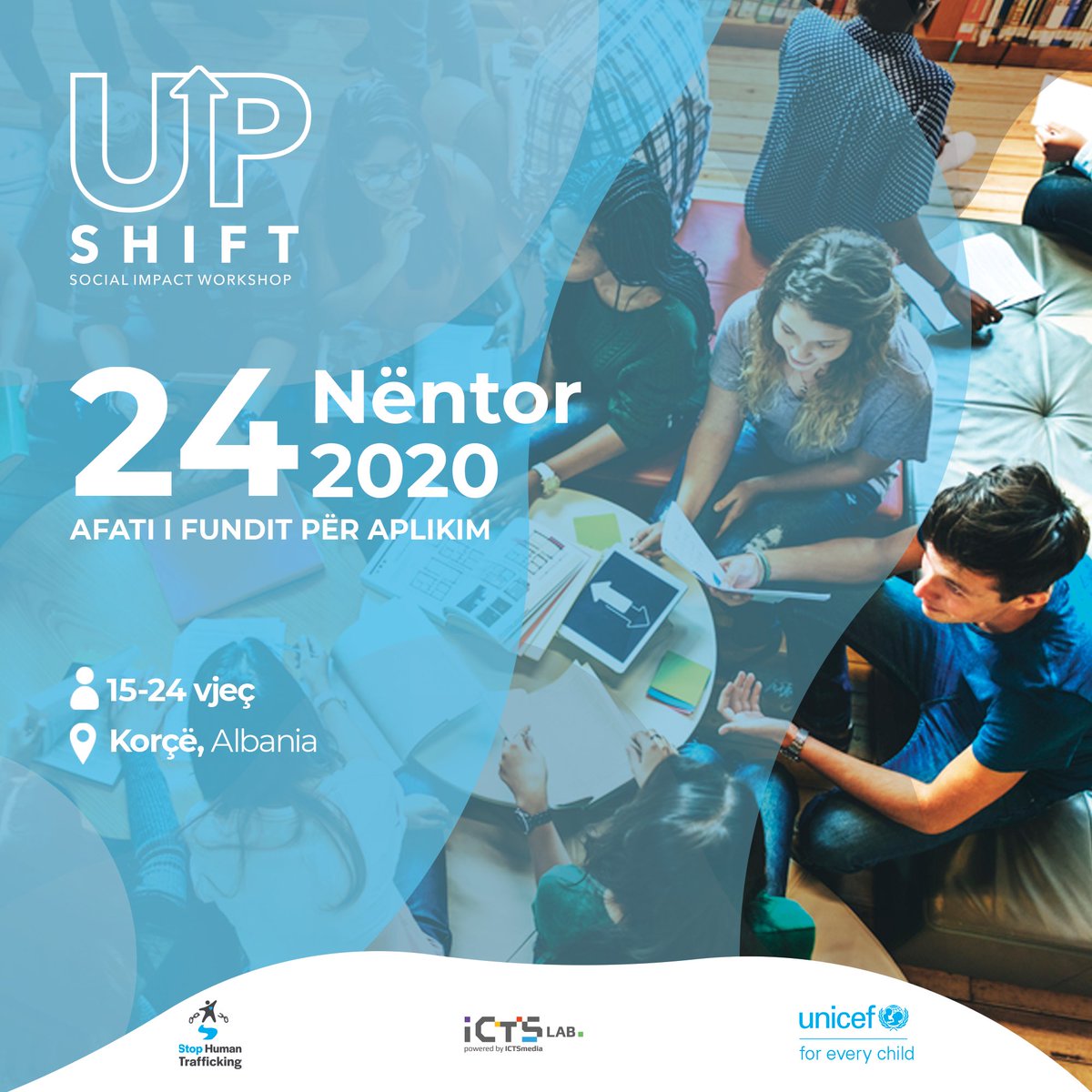IctSlab's tweet photo. UPSHIft Social Worlshop!
 
🔖Zgjidh një sfidë sociale që përmirëson komunitetin ku jeton
🔖Mëso përmes Design Thinking,të implementosh idenë
🔖Fito deri në 1,300 EUR për ta realizuar atë
Total Prize 5,000 Eur
Location: Korça
Apliko në grup 3-5prs. 15-24 vjec
#StopHumanTrafficking https://t.co/y6nn4c0XQS