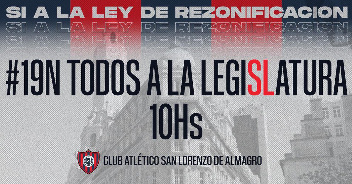 UrsoJacobo's tweet photo. #El19NTodosALaLegislatura 
Por historia y justicia para San Lorenzo, vamos a defender la Ley de Rezonificación que nos permitirá construir el nuevo estadio en Av La Plata junto al proyecto integral para el barrio de Boedo. https://t.co/e5kXDqk3uN