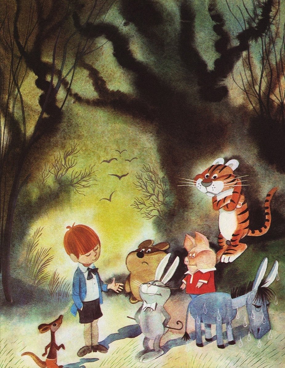 ロシアのイラストレーター ヴィクトル チジコフ氏が描いたクマのプーさん プーさん 多眼 のイラスト