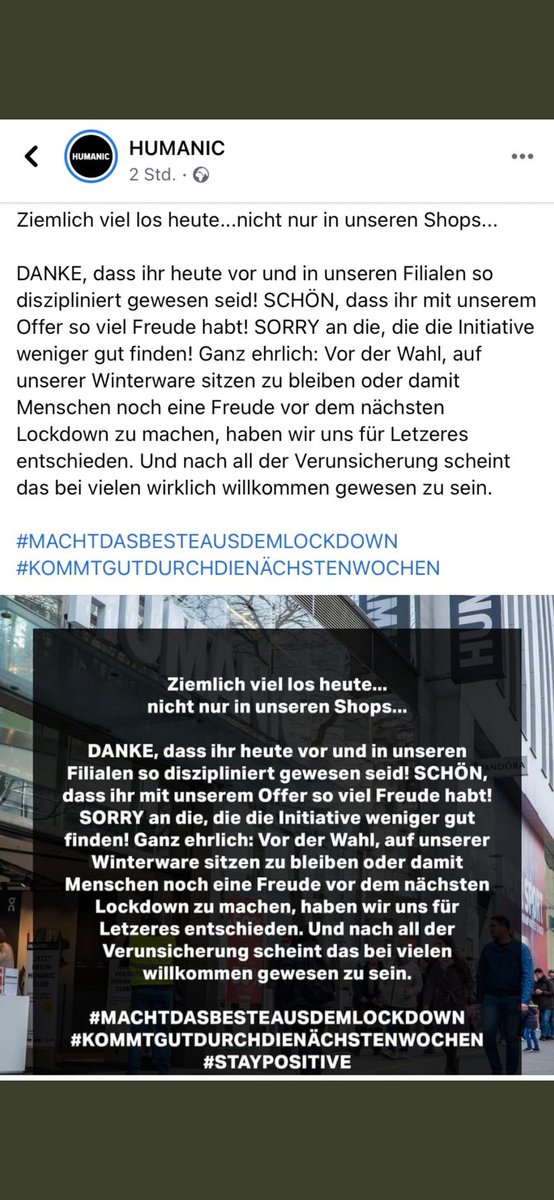 JohPichler's tweet photo. @markuswaibel @LeitnerDominik Und die Reaktion von Humanic Ethics Green Washing, denn online wurde der Rabatt nicht gewährt. Sollen sie die Ware, wenn sie schon so tun als ob es um Nächstenliebe gehe, online vertreiben. https://t.co/FGo0vs5oIH