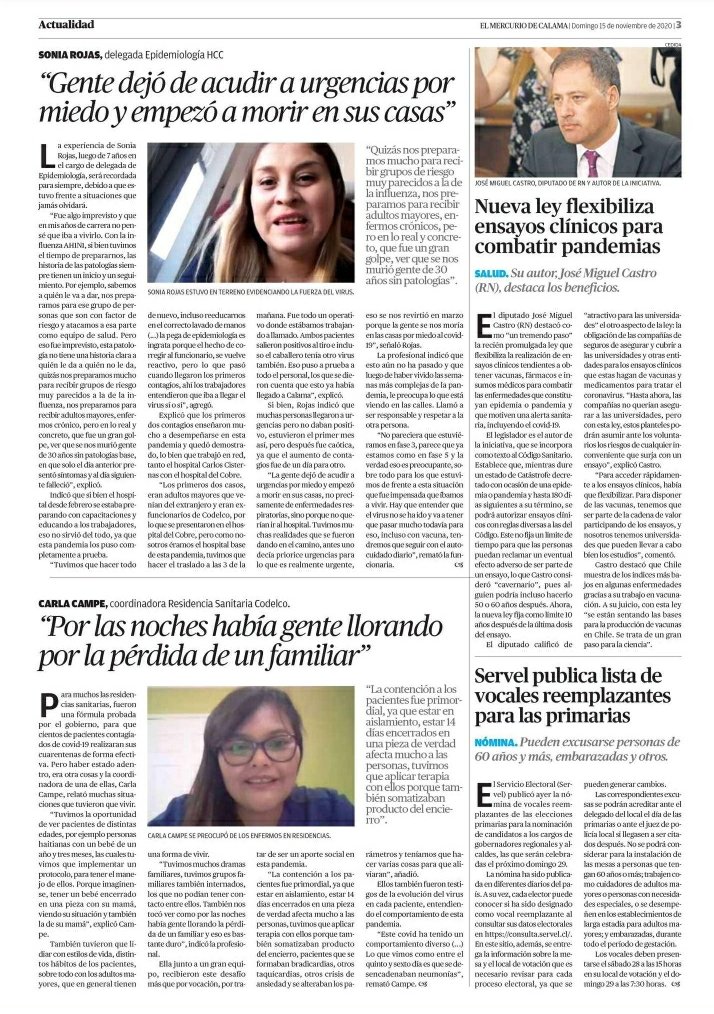 apratcalama's tweet photo. Los testimonios de los expositores del conversatorio organizado por la carrera TNS Enfermería de @cdvunapcalama son parte de una extensa nota aparecida hoy en El Mercurio de Calama. https://t.co/hm9OGjn9IO