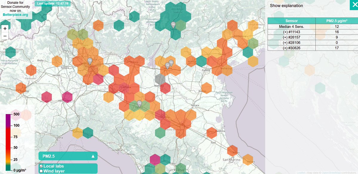 centralinedb's tweet photo. L'#EmiliaRomagna è in #zonaarancione . Sfidiamo chiunque a sostenere che non lo sia. 
#sensorcommunity
#centralinedalbasso
#MaskUp 
🚗💨🏭😷 https://t.co/rX1oFPiwdM