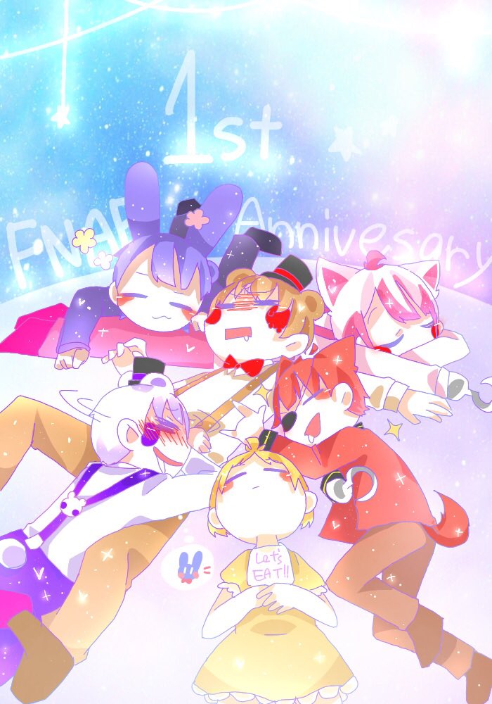 Night Sirousagi ログアウト ちょっと早いけど 誕生日イラスト公開するわ 19 11 15 1st Anniversary 私のfnaf擬人化誕生日おめでとう 全員いないけど トレス素材借りました Fnafめもりー T Co 0i34hxheyx Twitter