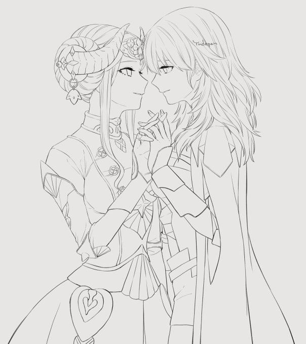 #皆さん線画と塗った後を見せてください 