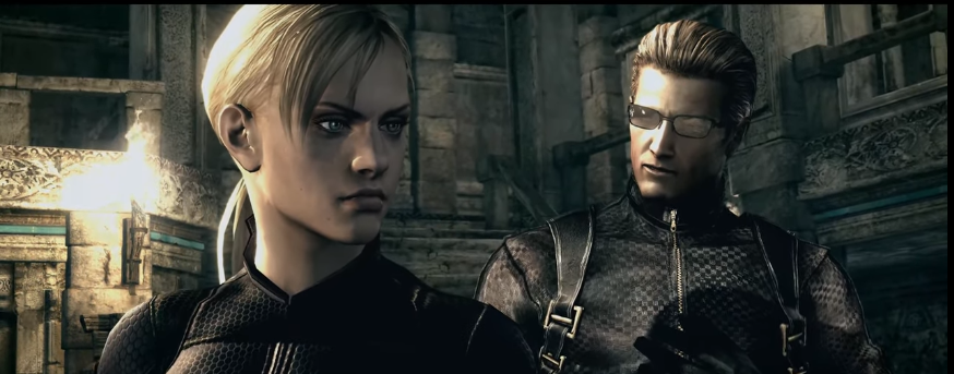 A: I would expect you to be happier to see this. So slow to cacth on.
C: Jill! It's me,Chris! 
A: The one and only.
A:Now let's finish this once and for all. I think the adds are fair,two and two Right,Jill?
#ResidentEvil5 #REBHfun #JillValentine #ChrisRedfield #albertwesker