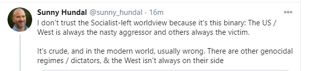 I've been hearing this lazy, brainless attack on the left all my life and the thing that really, really pisses me off about it is that it is 100% arse about tit as an analysis of political ideology.