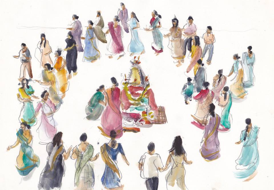 Sketch of the Day: Navratri at Loughborough Town Hall, Leicestershire, 1999 #navratri2020 #charnwood https://t.co/hDMmpkiHoG