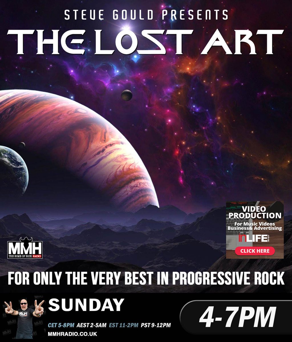MMH_Radio's tweet photo. The Lost Art with @worldofproguk and @inLIFEDesign with only the VERY BEST in #Prog. @Enchantband @fateswarning @jethrotull @Here_Be_Frost @StevenWilsonHQ @StuckFish_ @RAINprogband @KeplerTen #kaipa #thetirith #circu5 #illusionofgravity #millenium #progrock https://t.co/PnUjk63qCv