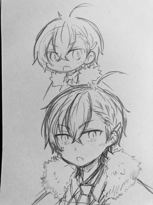 フリートに載っけたけど我慢ならずに普通に画像上げてしまうな。。これは手癖で描いたおさむとちょっと絵柄を変えてみたおさむ 