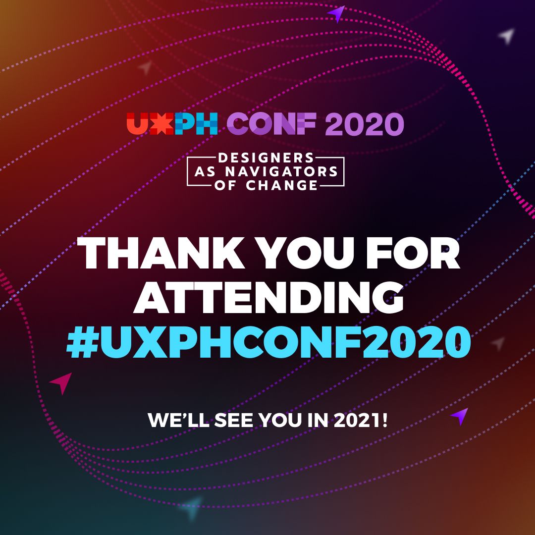 uxphofficial's tweet photo. We had a blast! ๐ Thank you to everyone who attended this year's conference!
Give us a ๐๐ป tag at @UXPHofficial and use the hashtags #UXPHConf2020 and #NavigatorsofChange on your post-conference posts so we can share your ๐คฉ awesome insights! https://t.co/TWzGyCupCp