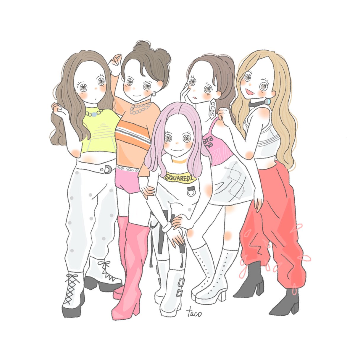 Tacomaru イラスト Itzy Niziproject Niziu Jyp Jypark Jypentertainment Illustration Illustrator Kpop好きな人と繋がりたい Kpop イラスト Itzyyuna Itzyryujin Itzyyeji Itzylia Itzyjyp Itzyicy Icy ゆるかわイラスト ゆるい