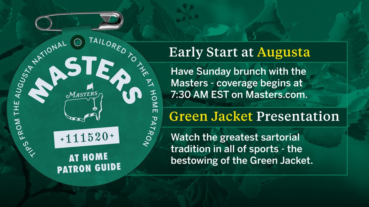 What to watch for on Sunday at #themasters.