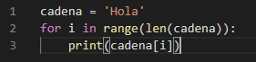 dlcastillop's tweet image. En #Python, puedes recorrer una cadena así:

#AprendePython