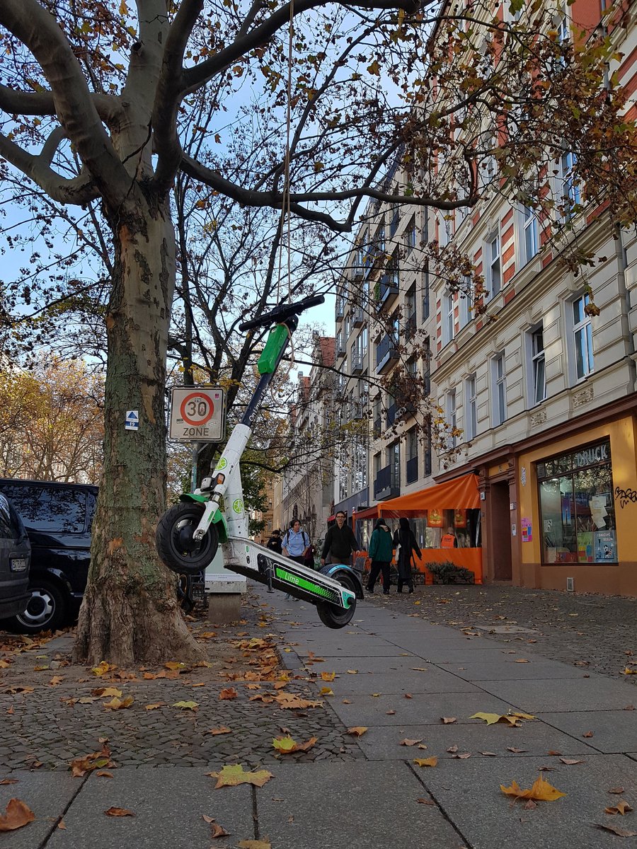 doberah's tweet photo. Berlin's had just about enough of the e-scooters https://t.co/nMs1U89iWv