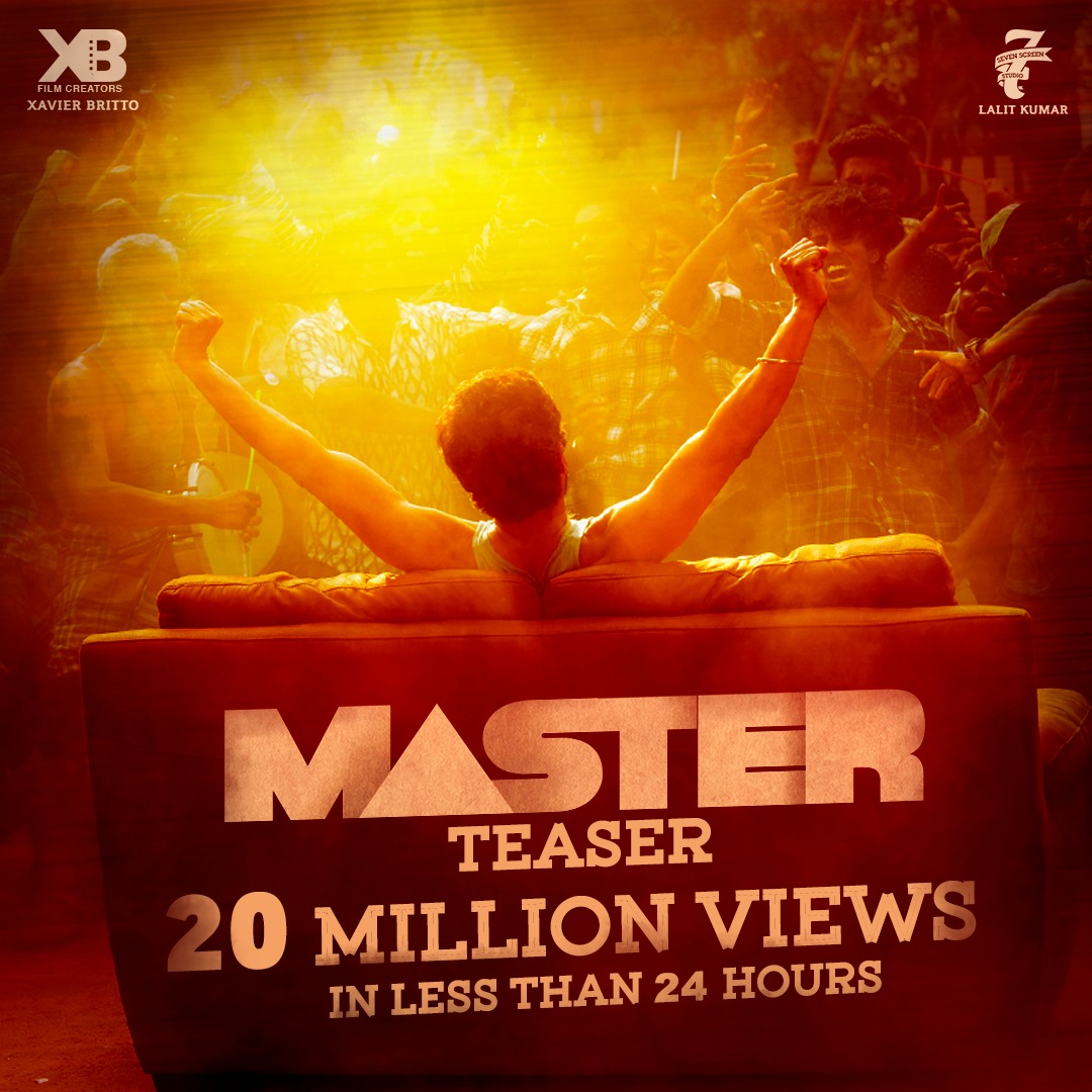LMKMovieManiac's tweet photo. 20 mil views (2 CR views) done in less than 24 hrs!

Kola kuthu, Marana kuthu 🔥👌

#MasterTeaser #ThalapathyVijay #MostLikedMasterTeaser https://t.co/5Eq67sPlqq