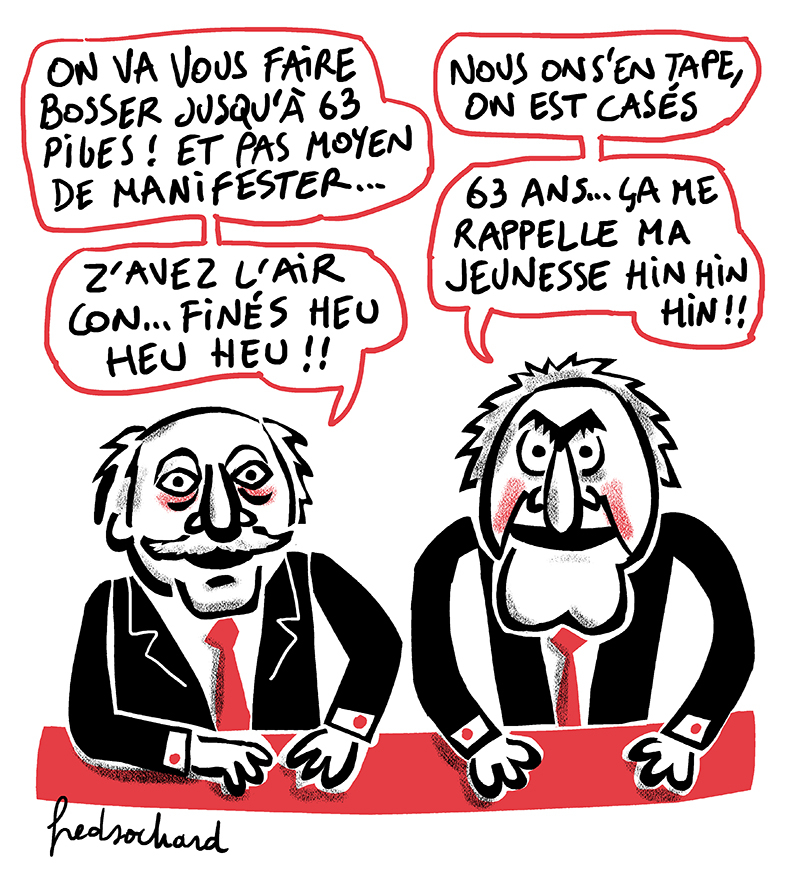 FredSochard's tweet image. Muppets chauds !

&amp;gt; En plein confinement, le Sénat vote un amendement sur les retraites en catimini hier à 19h : report de l'âge de départ à 63 ans, allongement de la durée de cotisation…