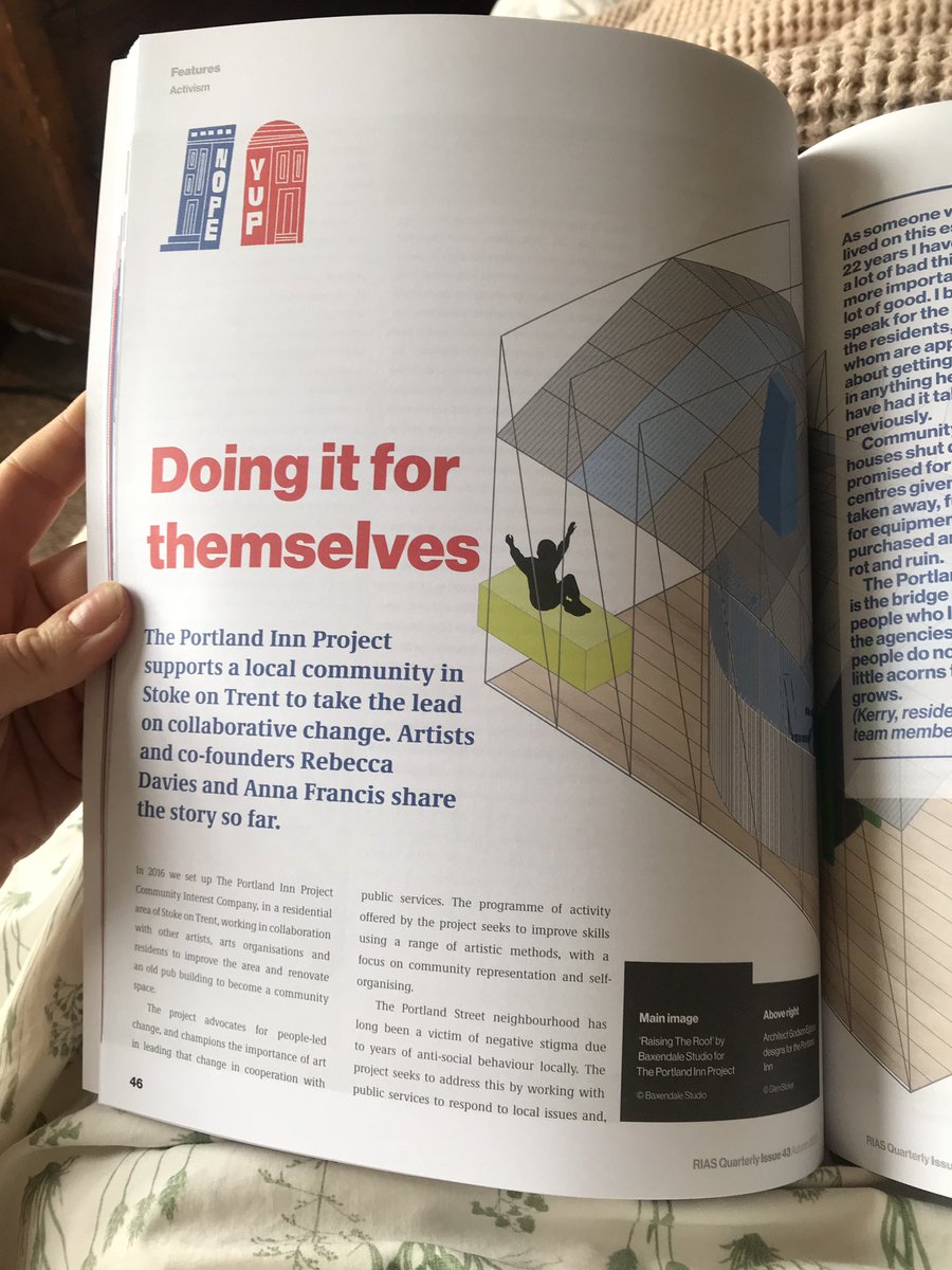 annafrancisart's tweet photo. So amazing to see #theportlandinnproject included in this issue of #riasquarterly - Royal Incorporation of Architects in Scotland - issue on Activism in Architecture- yes! #doingitforourselves @rebeccamdavies #lovestoke #communitydevelopment #communityledarchitecture https://t.co/ZCuETBRXIN