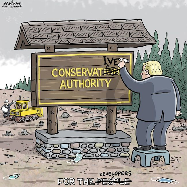 For the last two years, Doug Ford, Andrea Khanjin and the entire Con team have bent over backwards to help their developer friends get access to Ontario's protected greenspaces, wetlands and forests. 1/3  #Barrie  #Innisfil