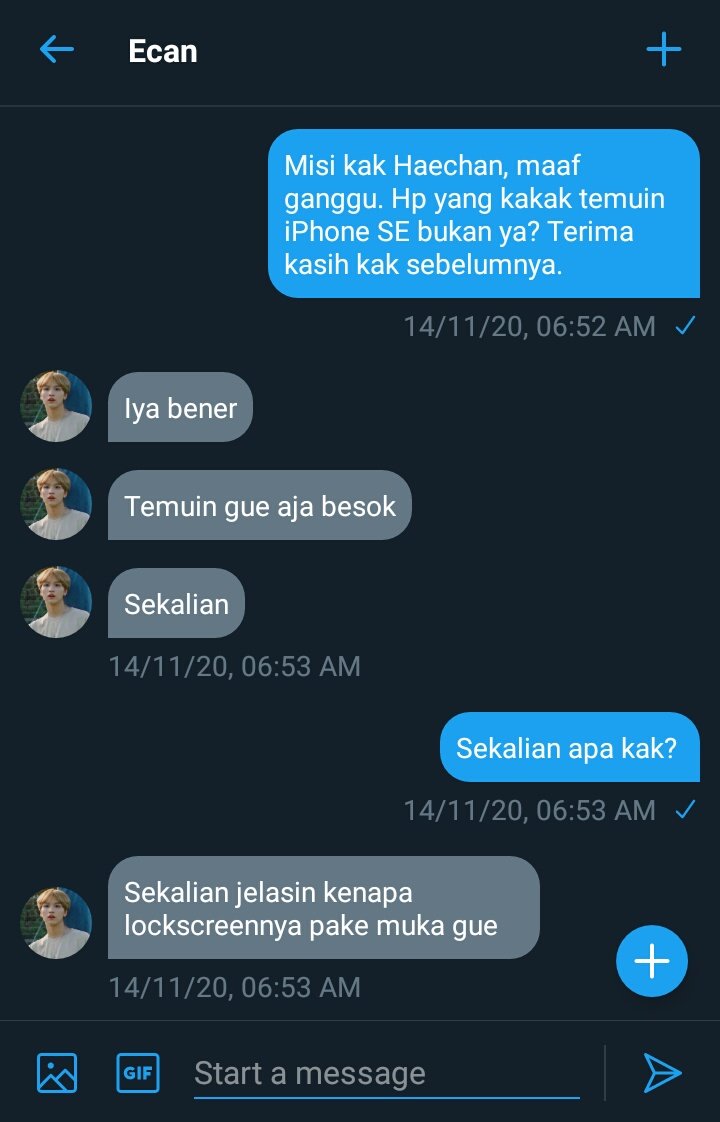 sunhkisses's tweet photo. • Lockscreen. 

"Coba jelasin, kenapa?"
—haechan au. https://t.co/PULDIaegFg