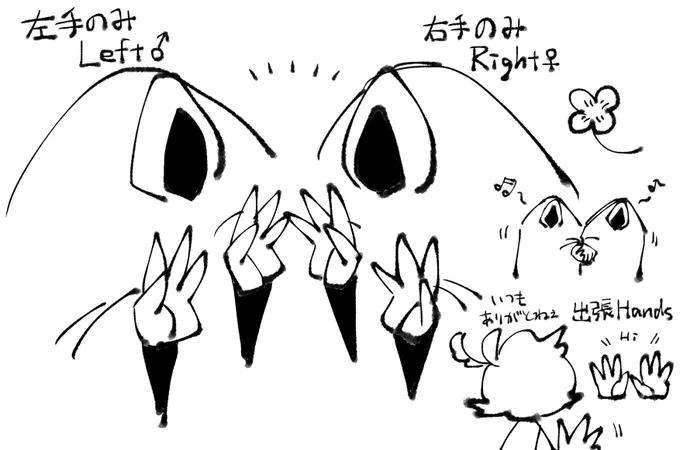 Handsの「2人でひとつの悪魔」の解釈と落書き
お互い片方の手しかついてないので2人でいないと両手が揃わないようになってる
名前はRight、Leftとあるけど手が出てないと見分けがつかないので覚えなくていい 