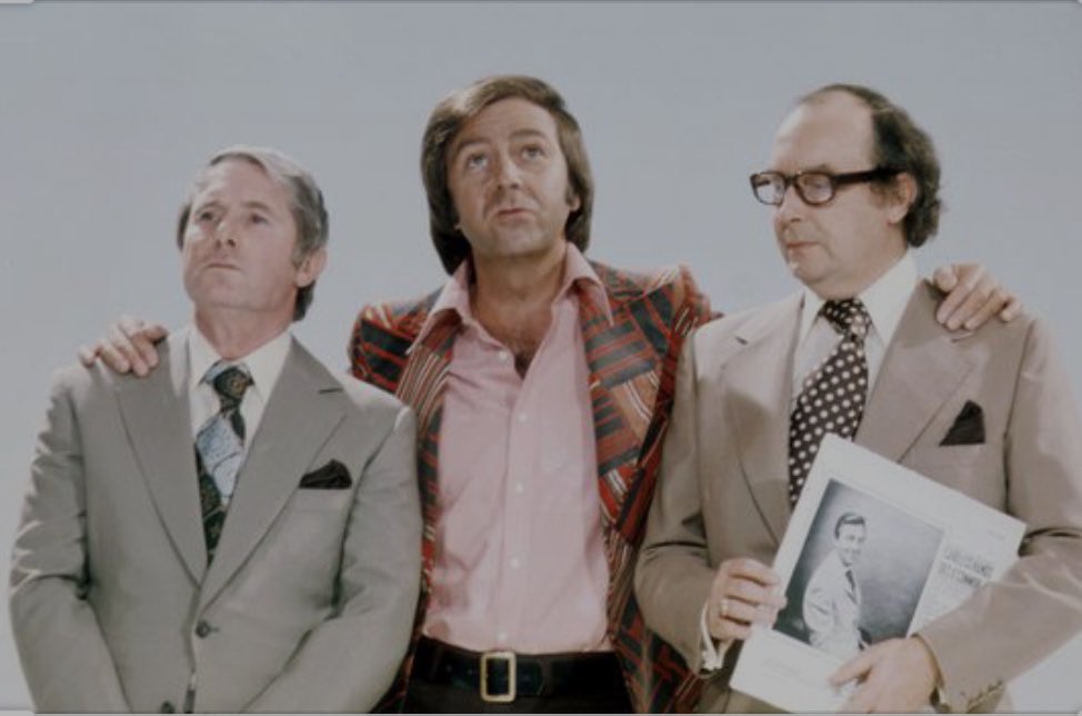 FirthDavid12's tweet photo. From simpler times “just don’t let him sing”. RIP Des O’Connor. https://t.co/SmjfhsHUMV