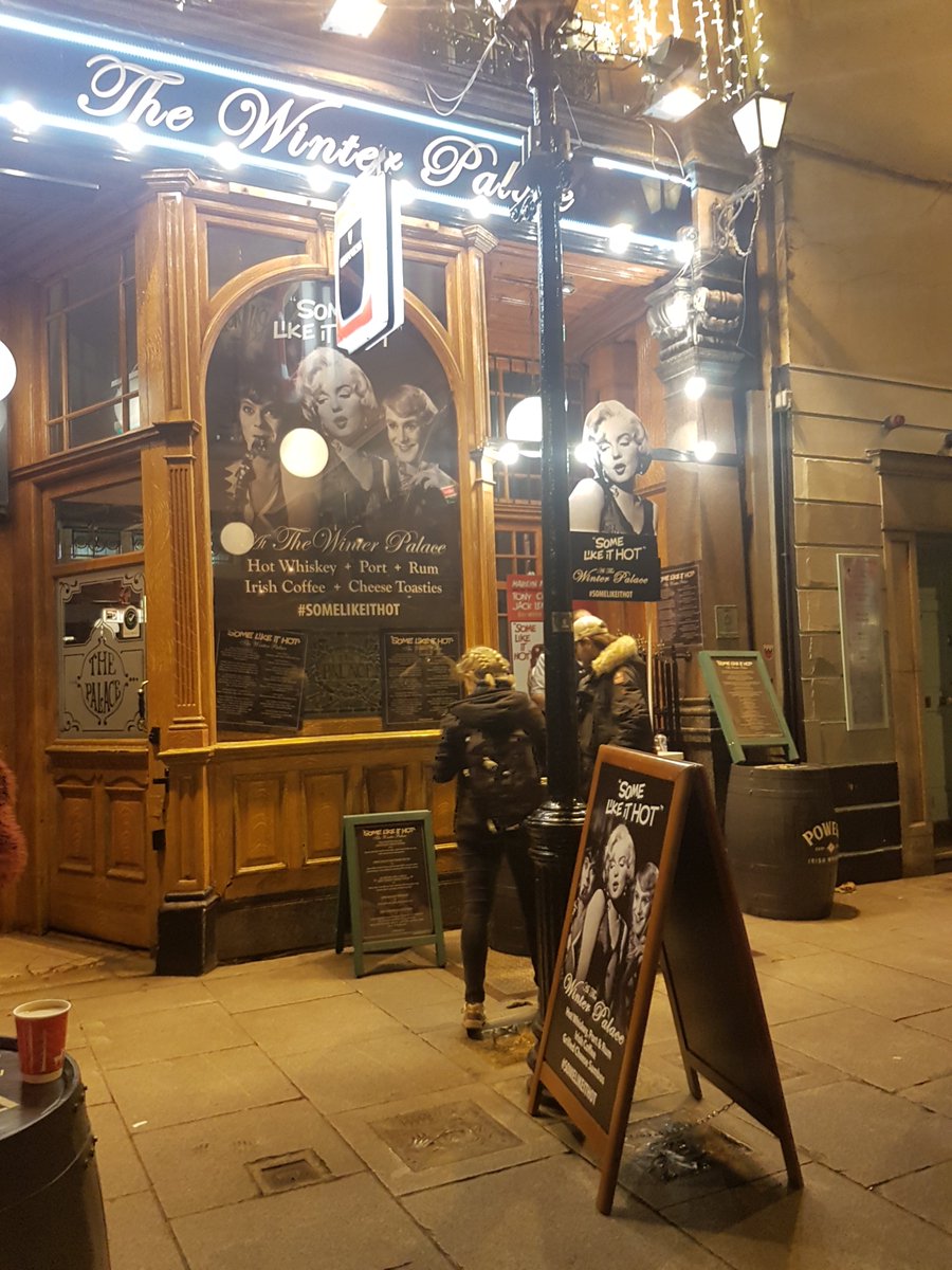 Sad to see videos of the mad scenes on South William St last night.

There are plenty of businesses in town trying to make a living following guidelines and doing the best they can safely. @willieaherne at The Palace doing hot drinks to go, rebranded The Winter Palace.