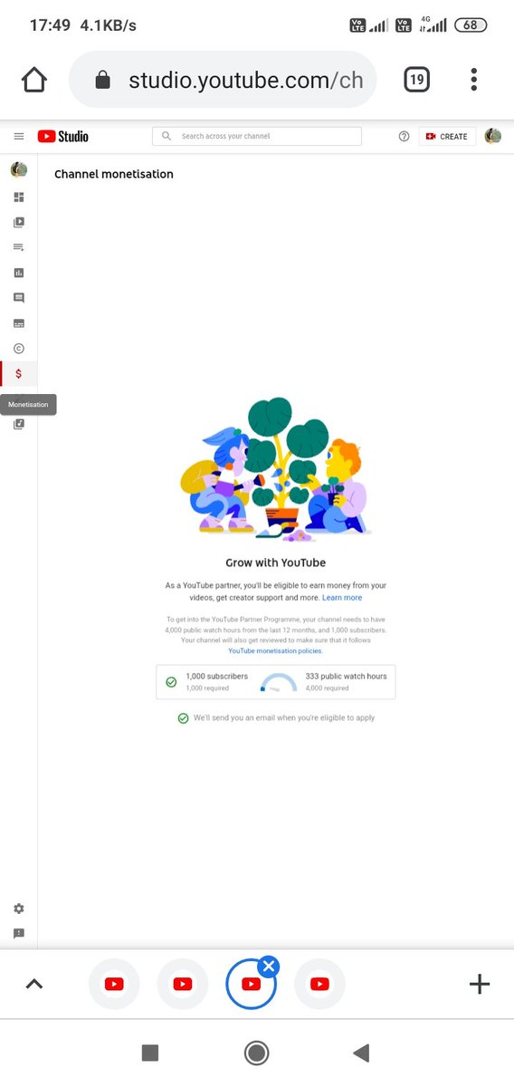 Hello team youtube my channel surpassed 1k subscribers but community tab is not enabled .please Enable community tab feature in my channel quickly as well as possible.
<a href="/teamyoutube/">TeamYouTube</a> <a href="/ytcreatorsindia/">YouTube Creators India</a>

Thanks:
Official vikash verma

Channel link _ youtube.com/c/OfficialVika…