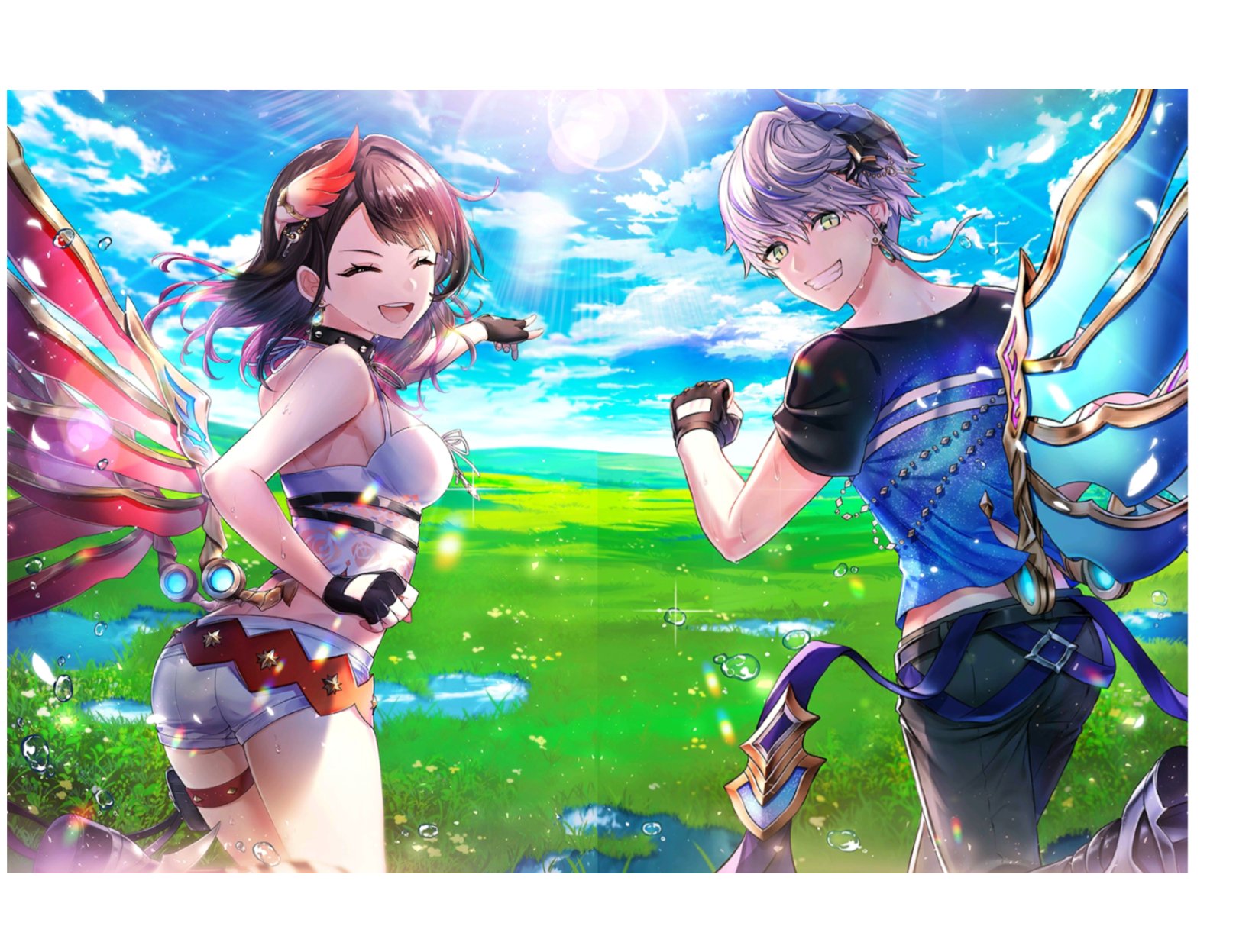 Exgr スカレシ クロカとシローの覚醒絵を繋げてみた 白猫 T Co Ysbih7dd4e Twitter