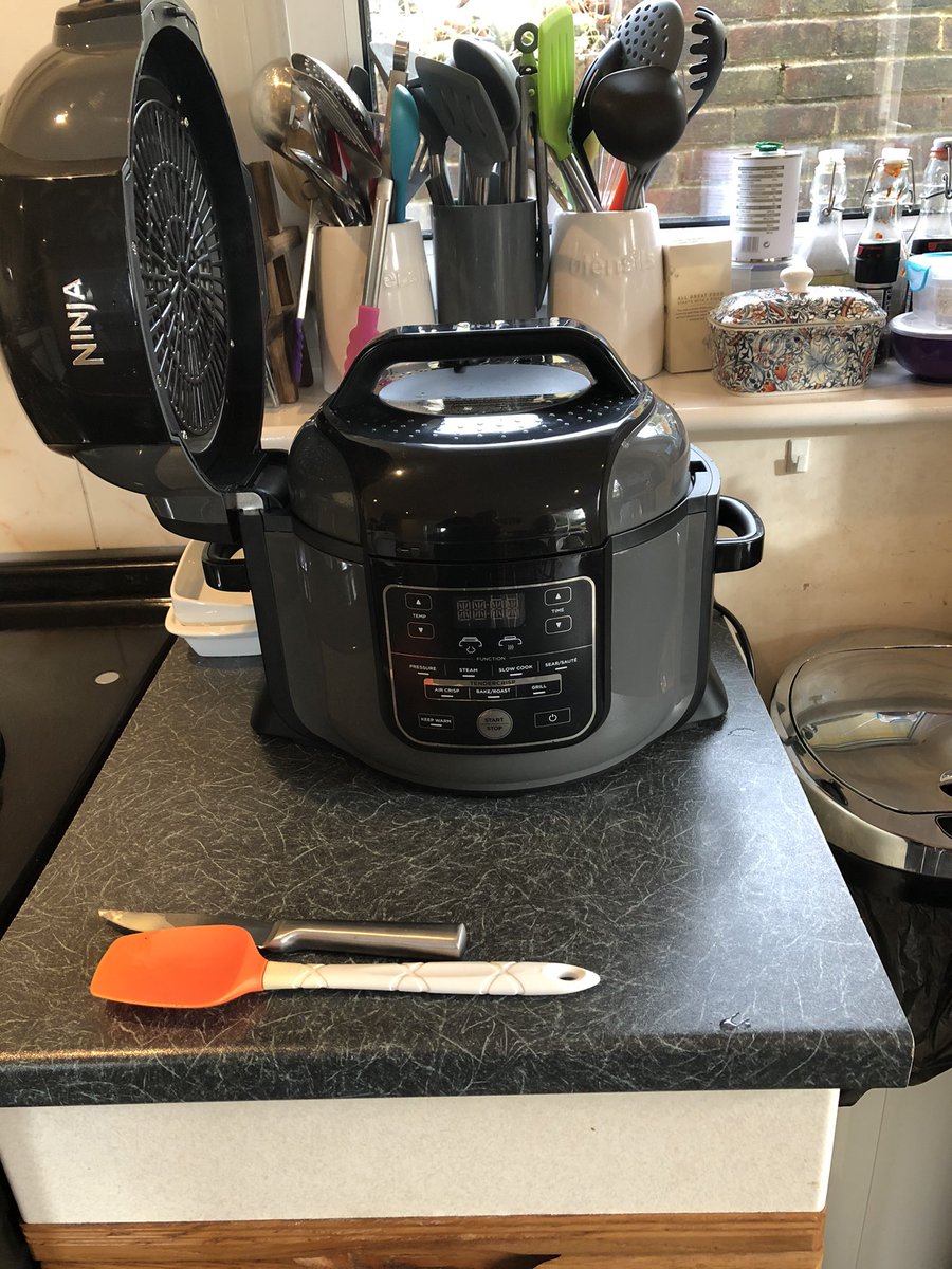 FreshFinancials's tweet photo. Thank you not Black Friday Black Friday deal Amazon. I am totally geeking out and in love with my new toy. Ninja Foodi. I’m running out of things to cook though 🤣😂 #LockdownHacks https://t.co/AFH4Eh9Vfa