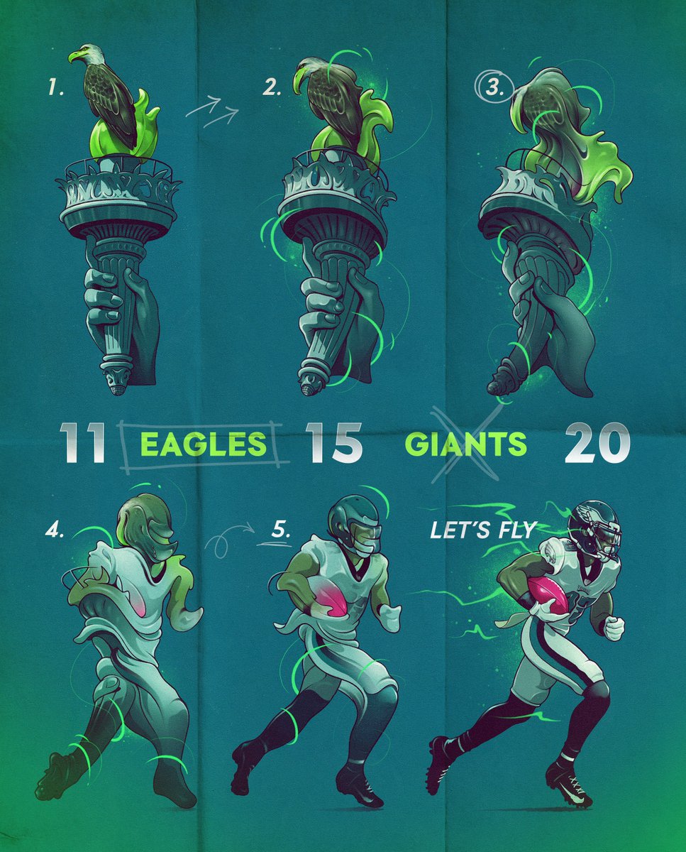 Eagles's tweet photo. GAMEDAY

#PHIvsNYG | #FlyEaglesFly

🎨: @ChrisBMurray https://t.co/pX6w5hqSe3