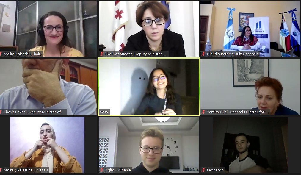 save_children's tweet photo. "Seeing how schools are essential, what are your plans to ensure that you are protecting student's mental health?"
Vesa from Kosovo asks important questions at our #TellMyLeader hangout where children and leaders discussed the impact of #COVID19 on education. #SaveOurEducation. https://t.co/6irV2DL5Zw